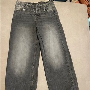 Zara Charcoal Gray Denim Pants